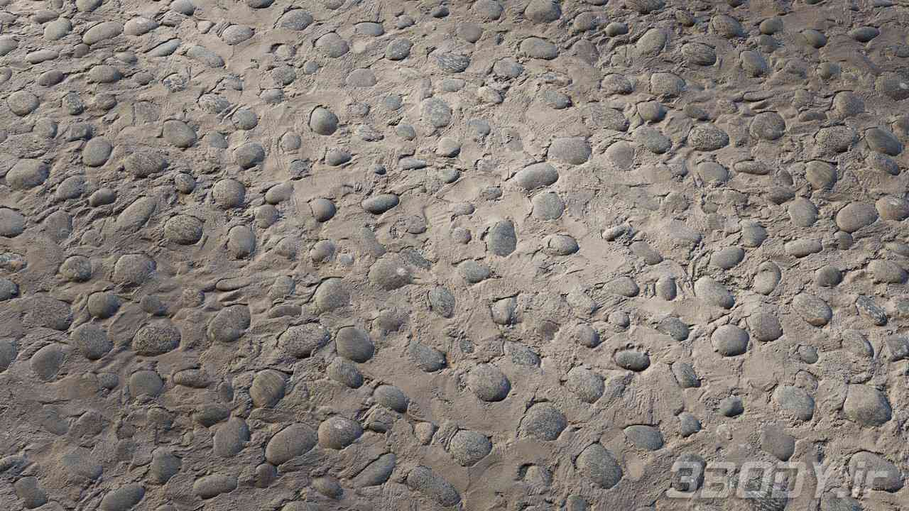 متریال سنگفرش cobblestone stone عکس 1